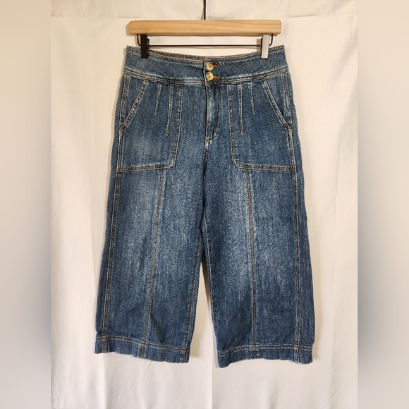 Pilcro and the letterpress by Anthropologie, wide leg cropped jeans, siz… - Picture 5 of 12